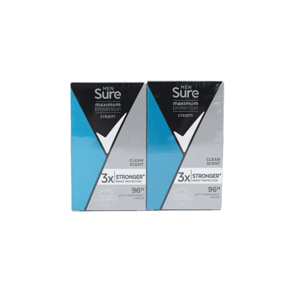 2 x 45ml Sure Men Maximum Protection 48H Anti-Perspirant Deodorant