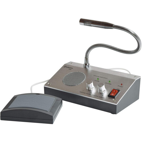 Talk/Speak Through Glass Security Intercom System Window Microphone Speaker