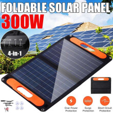 (100A) 300W Foldable Solar Panel Dual USB/TYPE C/DC Protable Outdoor Folding