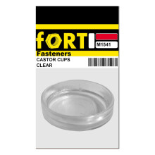 Fort Fasteners® Clear Castor Cups, Large Od 65mm (2.5/8 Inch) Midi 1 Castor Cup