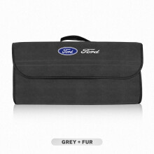 (Dark Grey) Car Trunk Storage Bag Organizer Sundries Stowing Tidying Box For Ford