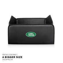 (B-L) Car Trunk Storage Bag Leather Camping Box Collapsible For Land Rover Range