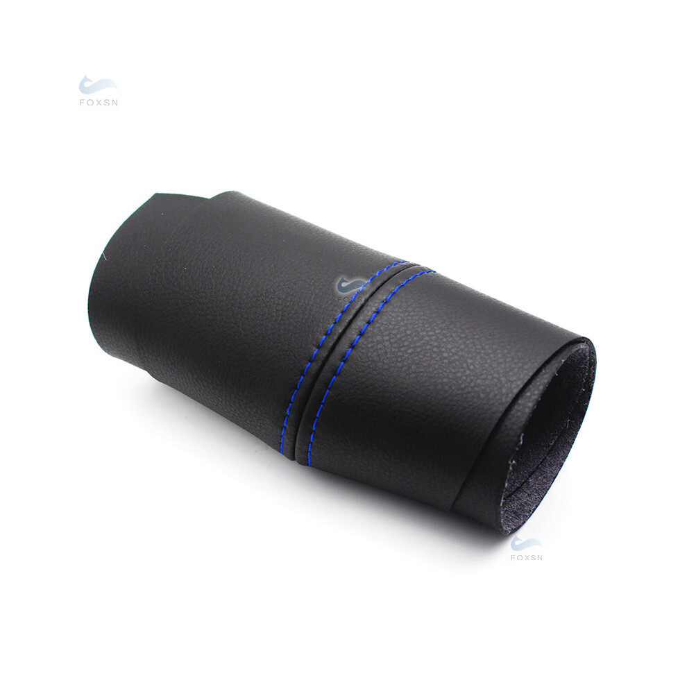 (Front 2pcsBlack-blue) Only 3 Doors Car Front / Back Microfiber Leather Door Armrest Panel Cover-image-OPC-PDZ7WXT-NEW