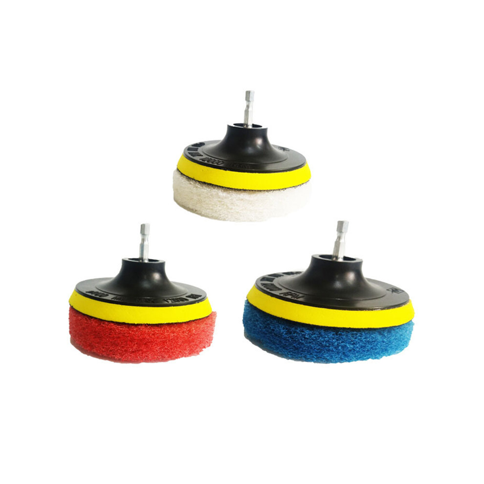 5 Pcs Bathroom Household Cleaning Brush Drill Accessory Kit, Nylon Power Drill Brush Scrub Mat Scrubbing Cordless Electric Drill