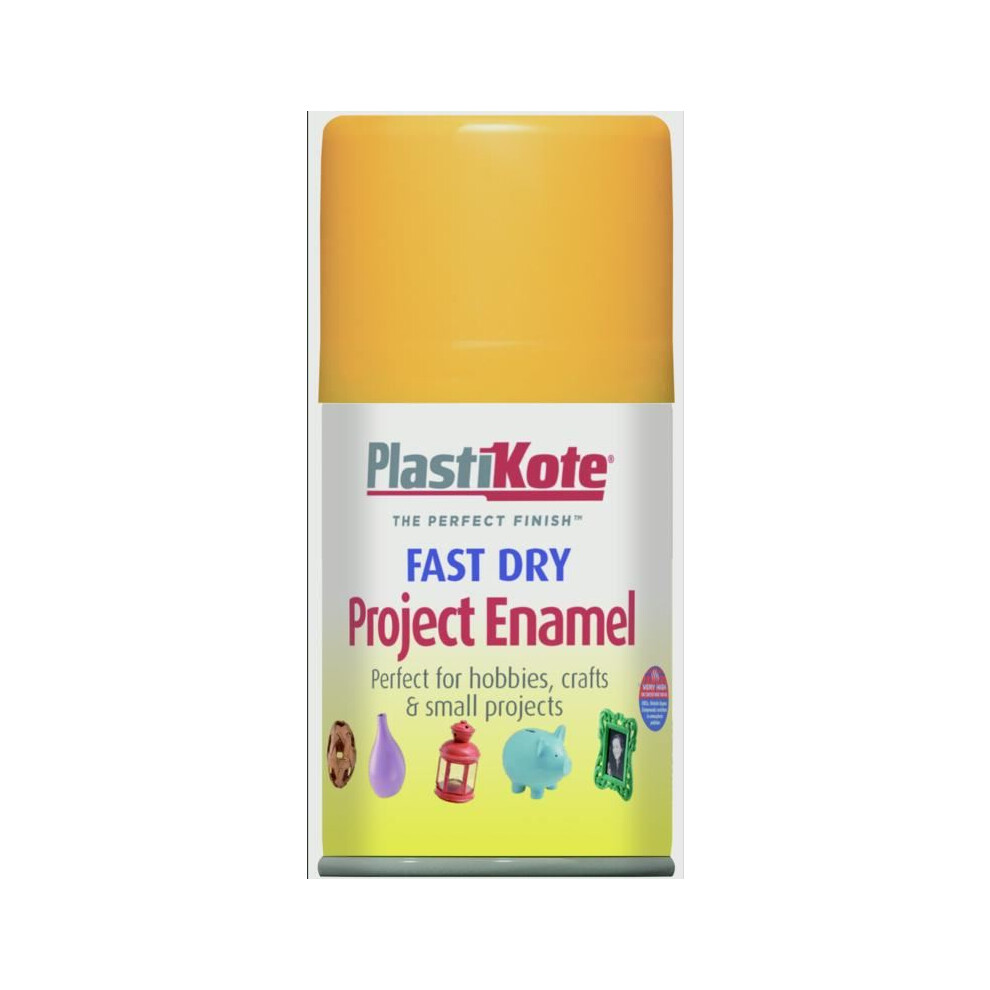 PlastiKote - Fast Dry Enamel Aerosol Paint - Sunshine Yellow - 100ml