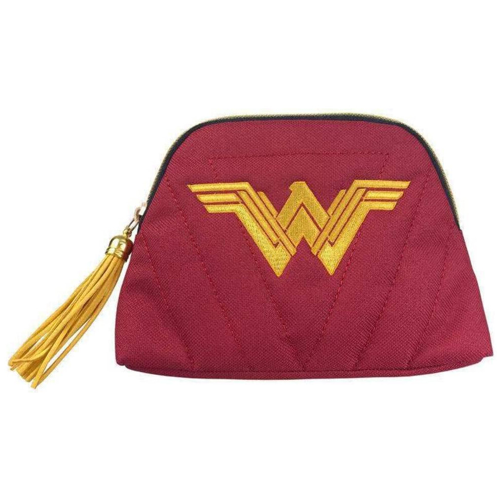 Wonder Woman Cosmetic Bag Justice League Makeup Bag DC Comics Burgundy