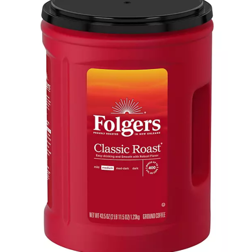 Folgers Classic Medium Roast Ground Coffee, 43.5 oz. 2