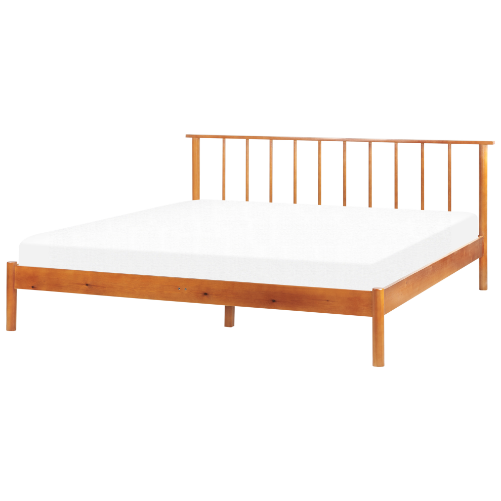 Bed Pine Wood BARRET 180 x 200 cm (EU Super King) Brown