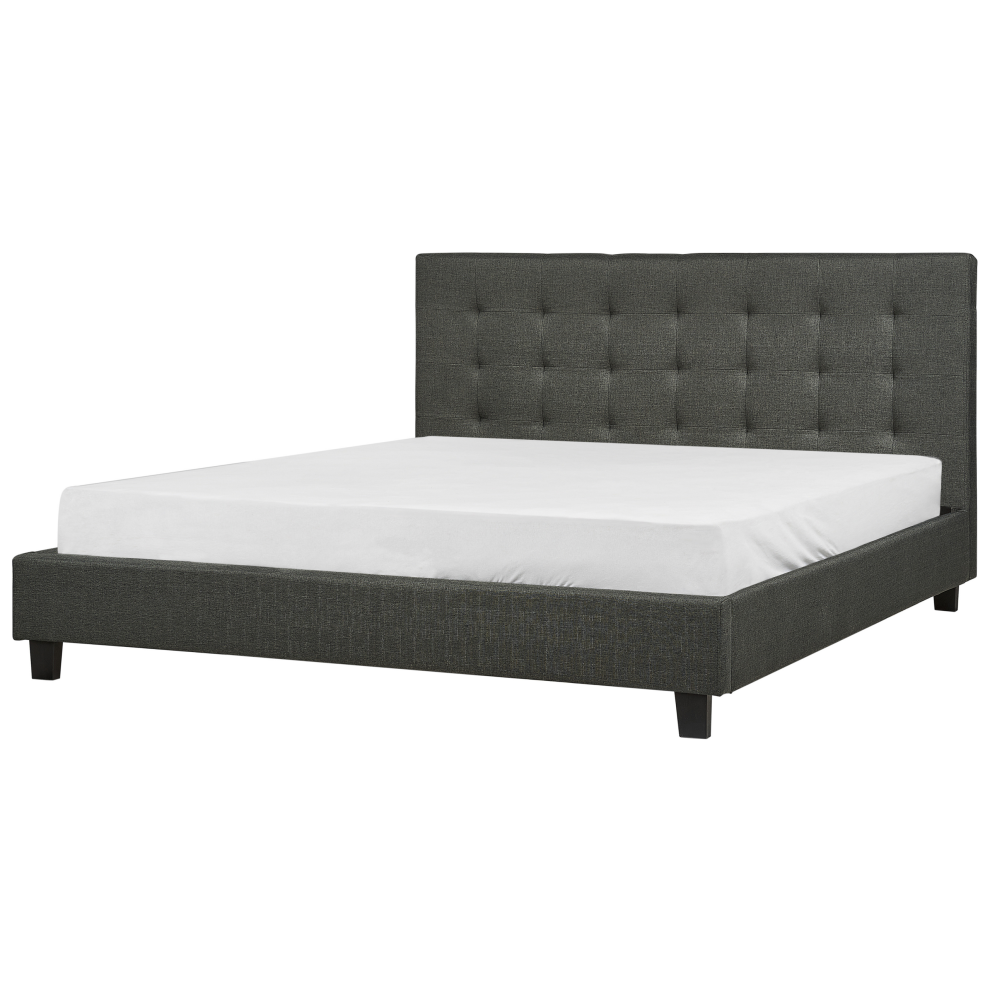 Bed Fabric LA ROCHELLE 180 x 200 cm (EU Super King) Dark Grey