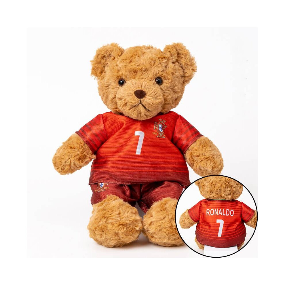 (Red) Plush Toy Fashion Comfortable Jersey Bear Doll Cute Football Boy Holiday Gift