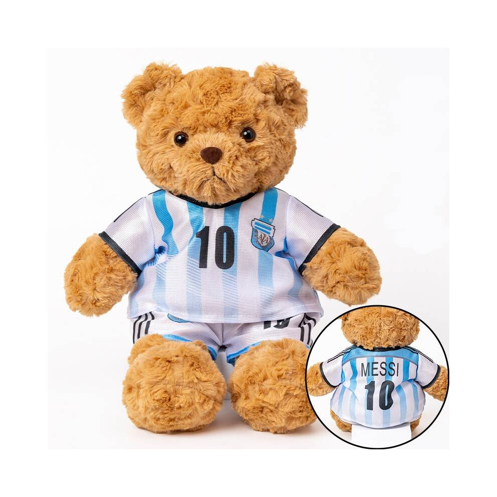 (Blue) Toy Plush Fashion Comfortable Jersey Bear Doll Cute Football Boy Holiday Gift