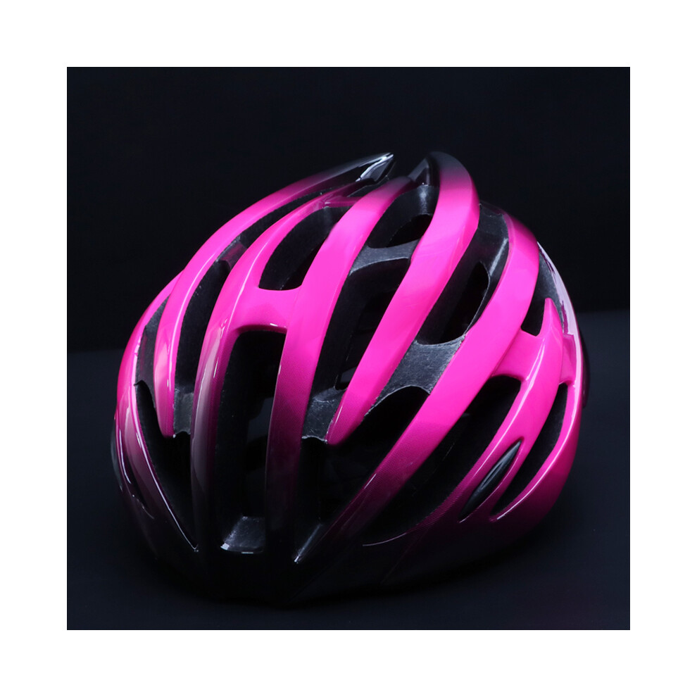 (M 54-60cm, Pink black) Road Bike Helmet MTB Ultralight Sports Racing Helmet Mountain Outdoor