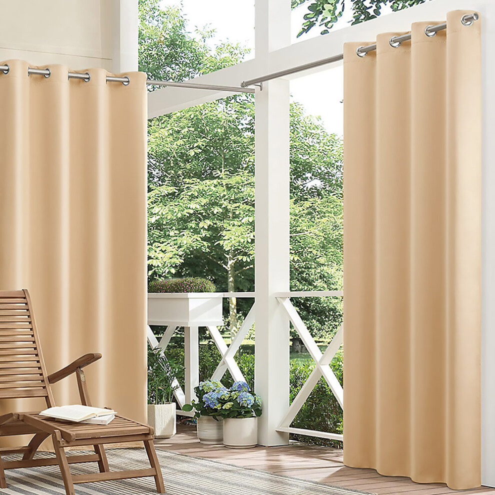 (Off-White, 132cm L x 244cm W) Outdoor Waterproof Patio Curtain-image-OPC-PDZ8V7P-NEW