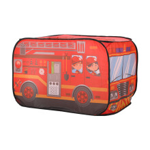 Fire Engine-Themed Play Tent with 2 Top Openings