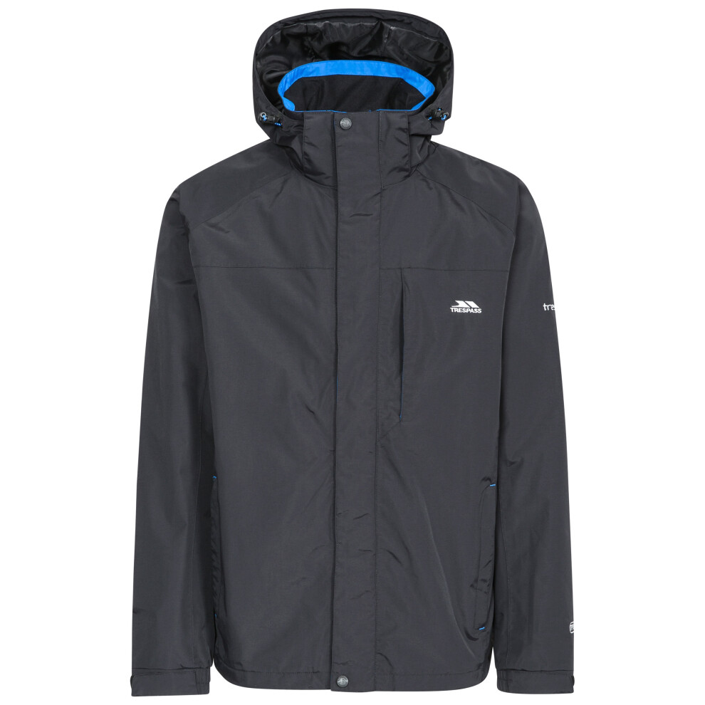 Trespass (S, Black) Mens Waterproof Jacket Hooded Edwards Ii