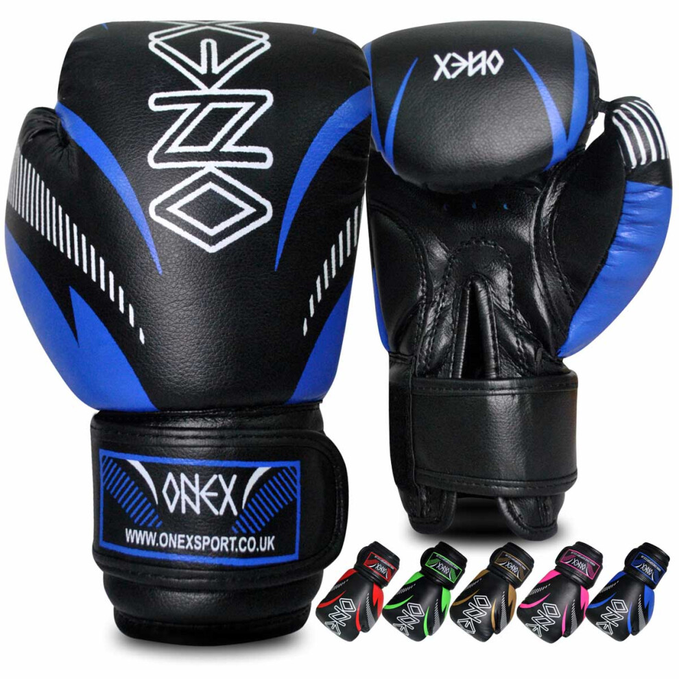 (Blue) Junior Boxing Gloves MMA Sparring punching Gloves