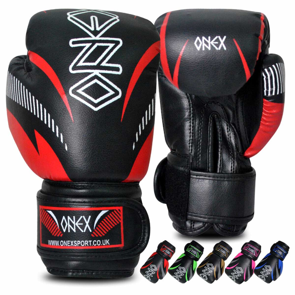 (Red) Junior Boxing Gloves MMA Sparring punching Gloves