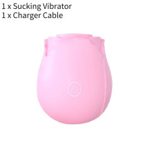 (Pink) Sucking Rose Vibrator Dildo Women Massager Sex Adult Toy Self Sensual Pleasure