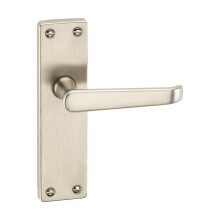 (Satin Nickel plain150mm ) Victoria Metal Lever Latch Door Handles Set
