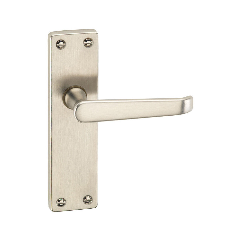 (Satin Nickel plain150mm ) Victoria Metal Lever Latch Door Handles Set