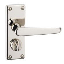 (Polished Nickel Privacy) Victoria Metal Lever Latch Door Handles Set