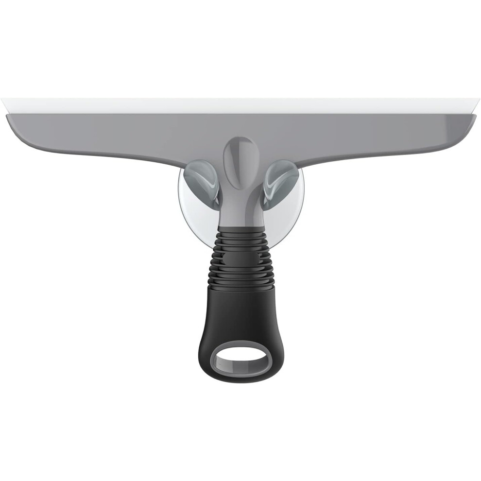 MR.SIGA Multi-Purpose Silicon Squeegee Window Glass Shower Door Car Windshield Heavy Duty Window Includes Suction Hook 10 inch Grey Black 1 Pack
