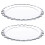 (2) 26cm Large Round Glass Dessert Plate Serving Set 1