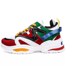 (Colorful Crowd, UK 13) MENS SHOCK ABSORBING RUNNING TRAINERS CASUAL LACE GYM WALKING SPORTS SHOES