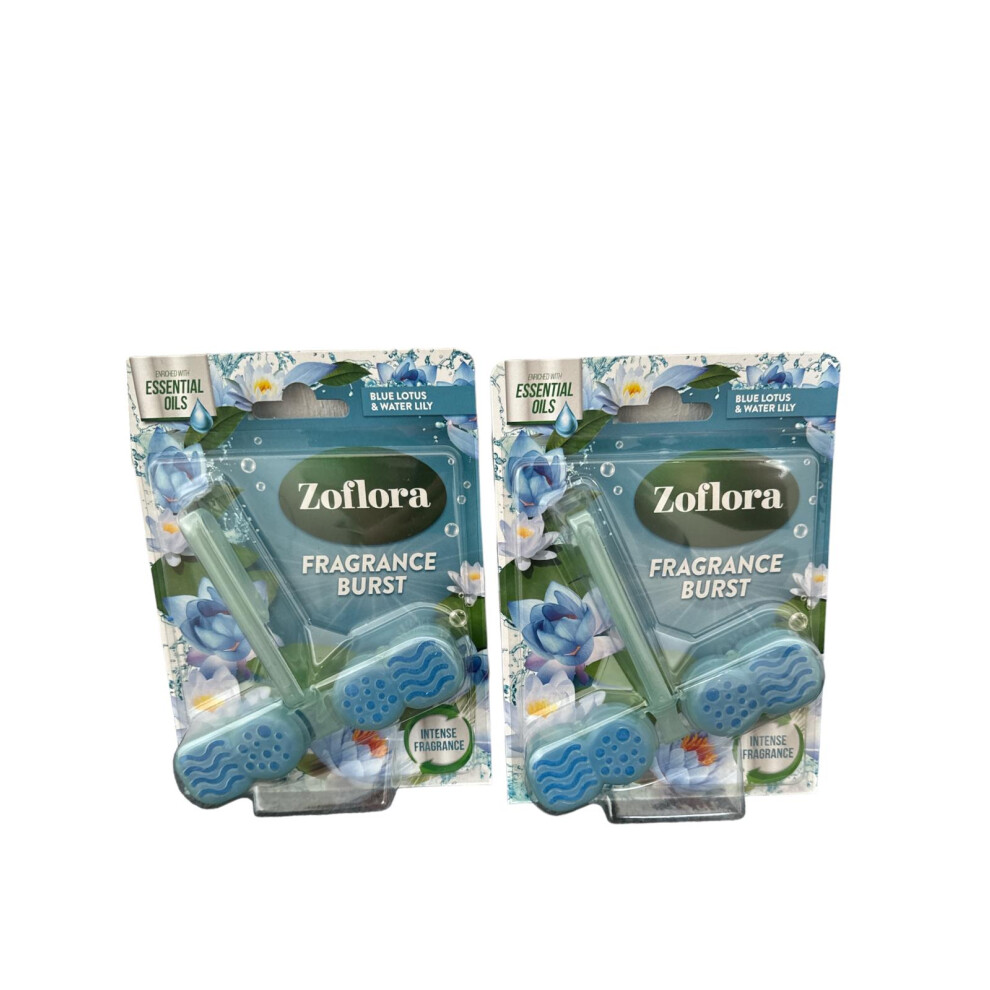 Zoflora blue lotus & water lily toilet block, Pack of 2