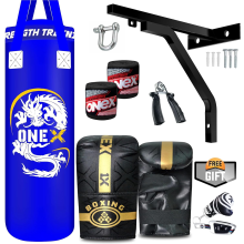 (Blue) Boxing Bag 3ft Junior Kickboxing Set