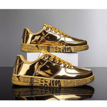 (UK 10.5=EU45=Inner length(27.5cm, Gold) Men Women Boys Girls Students Running Training Shoes Sports Shoes UK sizes 3-11