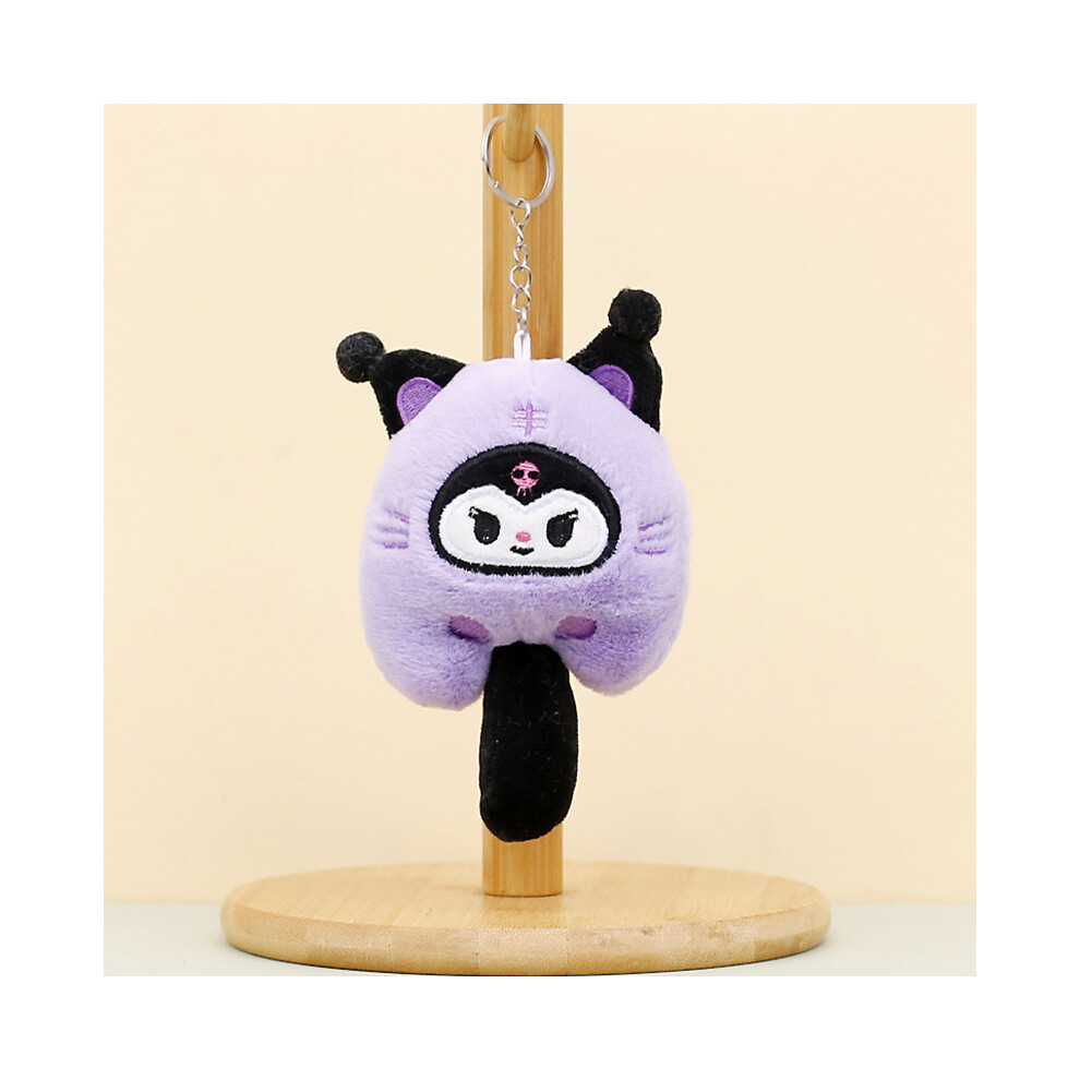 (Purple) Delightful Sanrio Plush Toy Keychain Kuromi Cinnamoroll Adorable Bag Clip