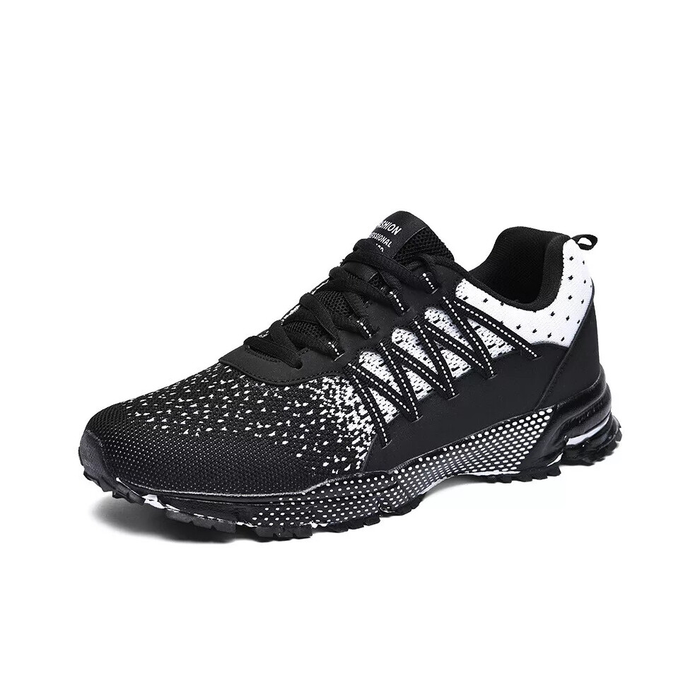 (Black and White, 44) Mens Womens Trainers Sports Shoes Running Casual Gym Sneakers Walking Hiking-image-OPC-PDZB9BZ-NEW