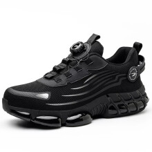 (UK7=EUR41, 266 Black) Men&Women Lightweight Work Shoes Safety Trainers Steel Toe Cap Sefty Boots UK