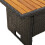 (Black) Garden Coffee Table Poly Rattan Adjustable Height 3