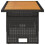 (Black) Garden Coffee Table Poly Rattan Adjustable Height 4