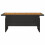 (Black) Garden Coffee Table Poly Rattan Adjustable Height 5