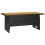 (Black) Garden Coffee Table Poly Rattan Adjustable Height 10