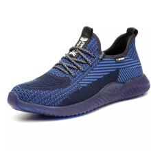(Blue, UK10=CN 45) Mens Safety Trainers Lightweight Sports Steel Toe Cap Work Boots Safety Shoes