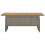 (Grey) Garden Coffee Table Poly Rattan Adjustable Height 4