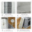 PawHut PawHut Floor To Ceiling Cat Tree, 255cm Adjustable Height, Grey 4