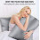(Silk Pillowcase Pair, Grey) Pack of 2 Pillowcases Plain,Stripe,Silk Pillowcase 1
