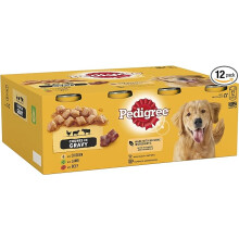 Pedigree Adult - Cibo umido per cani - per cani adulti - Lattina Selezione mista in salsa - 12 x 400 g