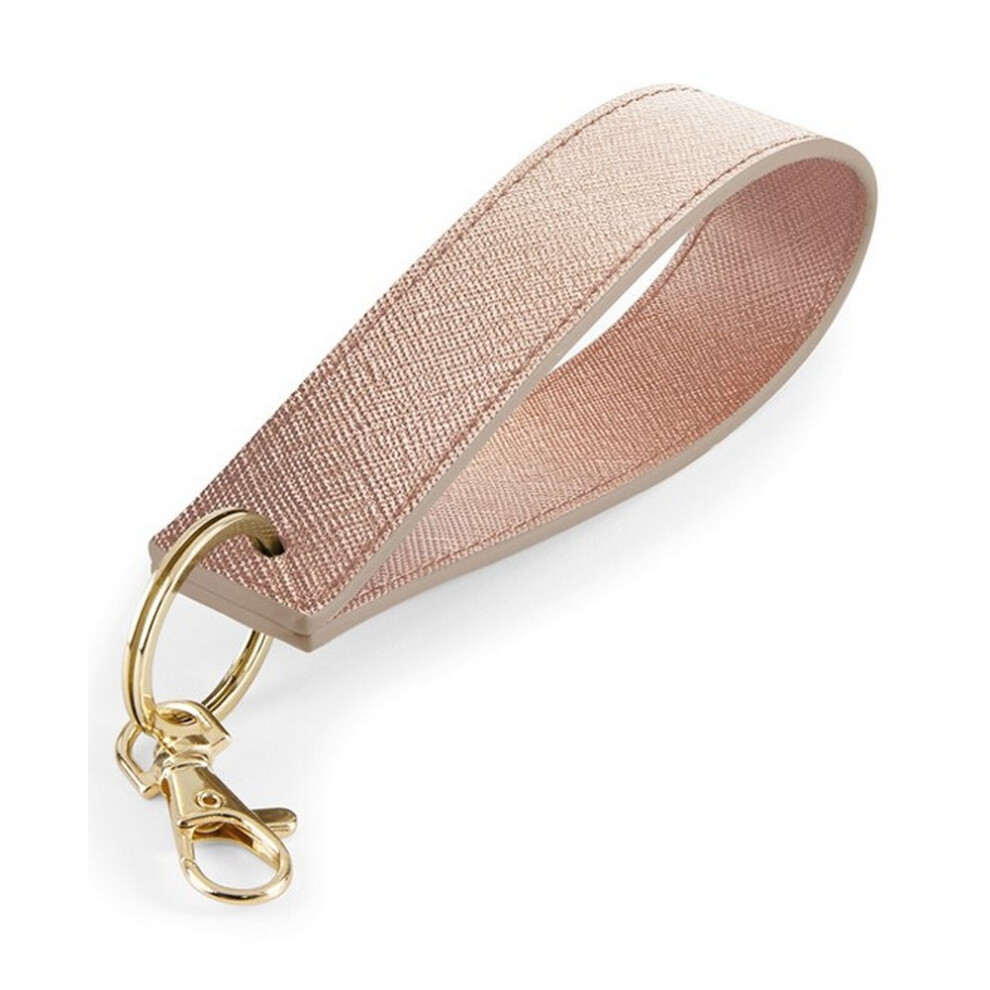 (One Size, Rose Gold) Bagbase Wristlet Keyring