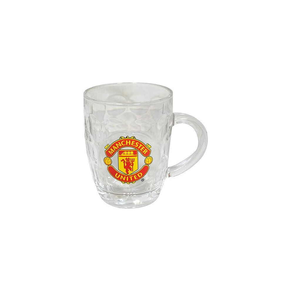 Manchester United Fc Official Manchester United Dimple Pint Glass Tankard