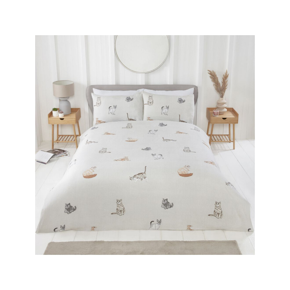 (King) Purrfect Cats Bedding Duvet Cover Set