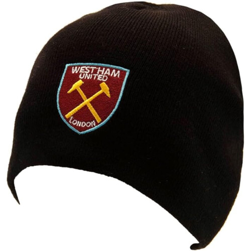 Offizielle West Ham Schwarz Beanie-Mütze