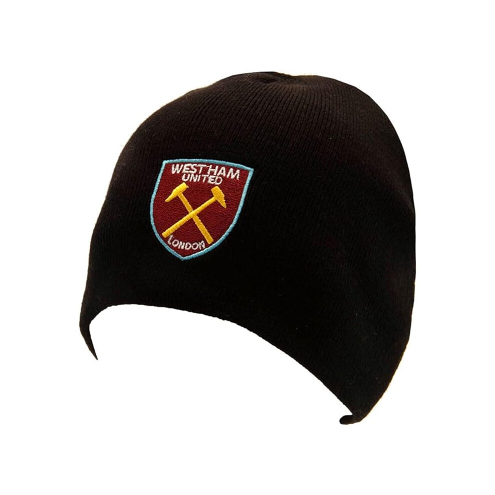 West Ham United Fc Official West Ham Beanie Hat Black