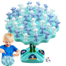 (Blue) Astronaut Balance Tree Toys Funny Board Game Tabletop Puzzle Parent-child Interactive Toys for Children Birthday Gifts