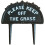 Keep Off The Grass Sign Cast Iron Plaque with Ground Stake Spike 2
